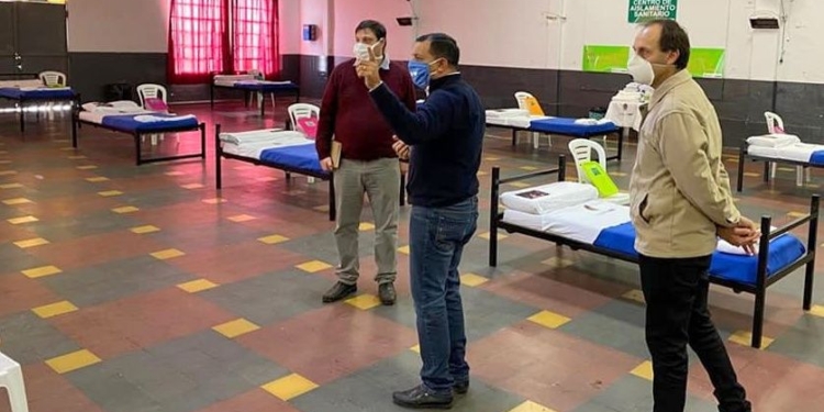 Rasetto recorrió los centros de aislamiento y de salud en la región ante la pandemia