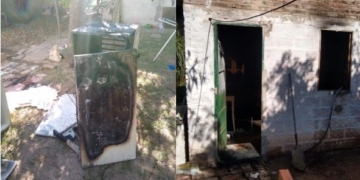 Una familia de Serodino sufrió importantes pérdidas tras el incendio de su vivienda