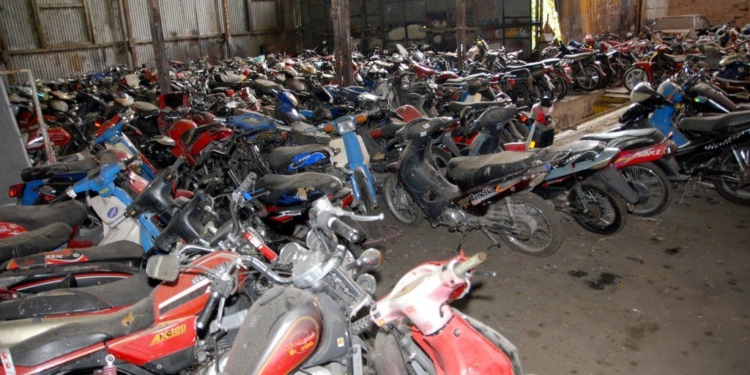 Barrancas: desguazarán más de 80 motos y llaman a concurso de precios