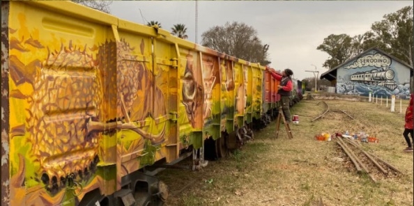 Serodino se sigue embelleciendo con intervenciones artísticas