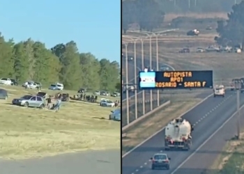 Autoridades de la autopista piden no usar el cantero central para recreación