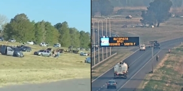 Autoridades de la autopista piden no usar el cantero central para recreación