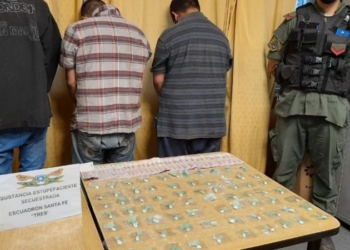 Allanamiento y tres detenidos con droga en Puerto San Martín