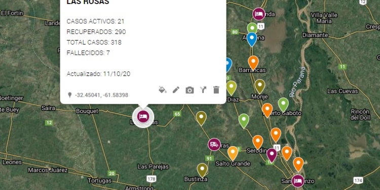El mapa del coronavirus: la situación de 25 localidades de la región