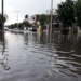 Temporal en Coronda con granizo, calles anegadas y daños