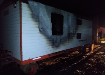 Incendio de un camión y una casilla en serodino