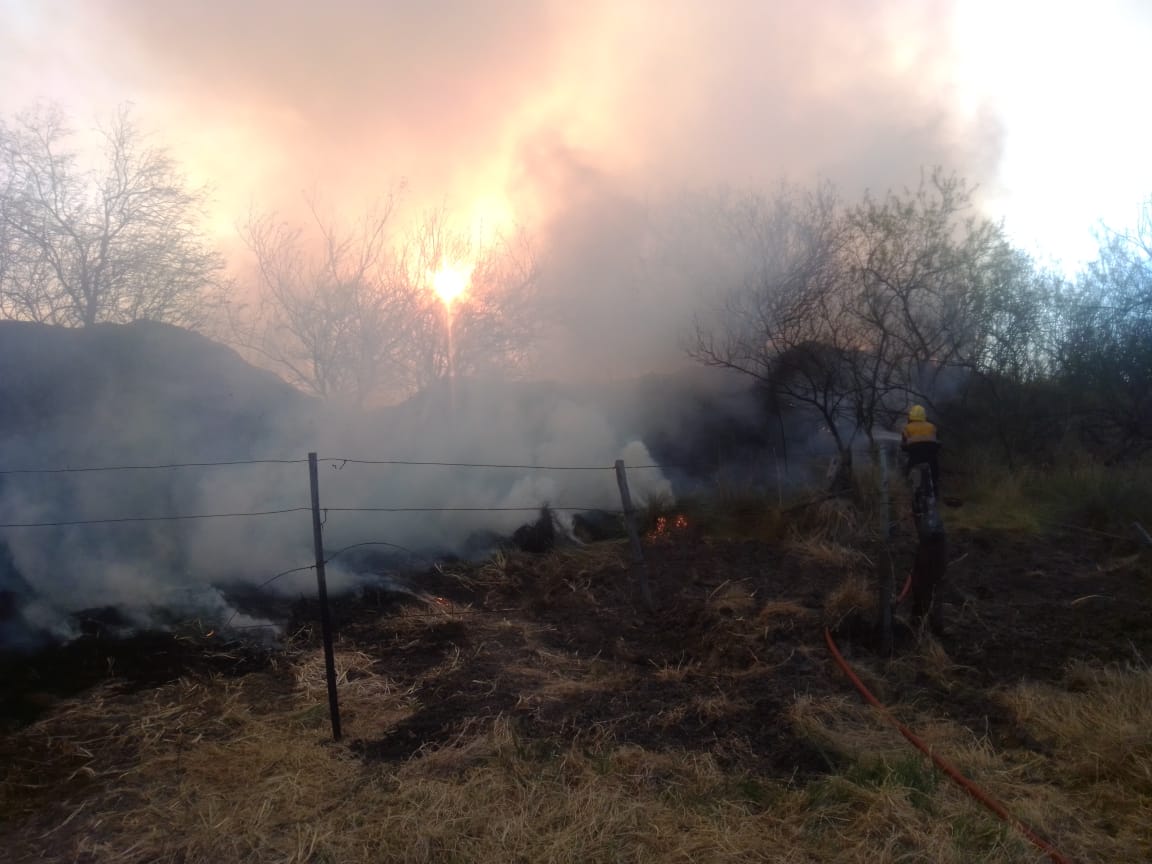 Ardieron más de 100 hectáreas entre Díaz y Clarke