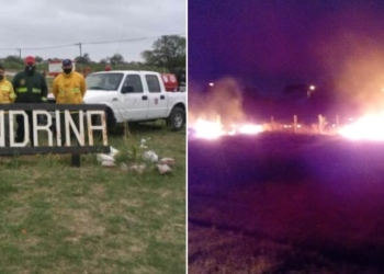 Bomberos de Barrancas viajaron 400 kilómetros para combatir incendios en el norte