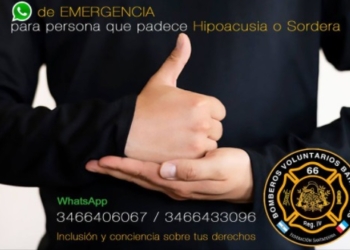 Inclusión en Barrancas: bomberos se capacitan y sumaron contactos para hipoacúsicos