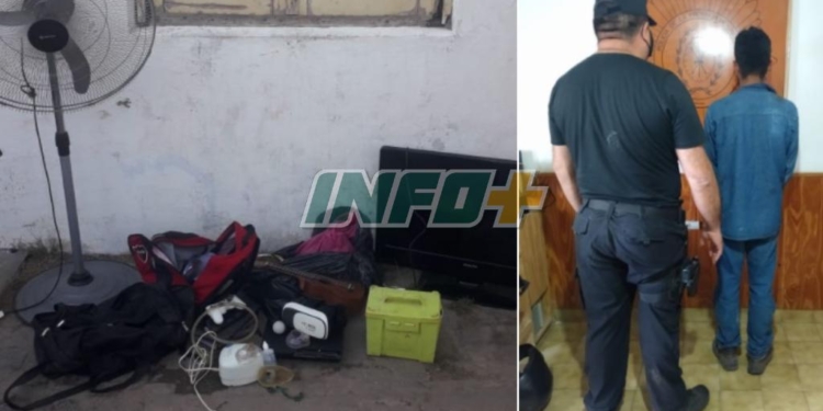 Allanamiento en Maciel por robo: un detenido y recuperación de elementos