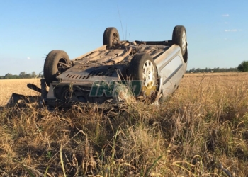 Un joven de Maciel volcó en la ruta a Gaboto: sufrió lesiones leves
