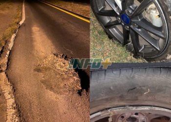 Otra víctima del cráter de Ruta 91: rompió dos ruedas