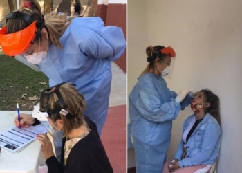 Realizaron el primer hisopado en el SAMCo de Gaboto