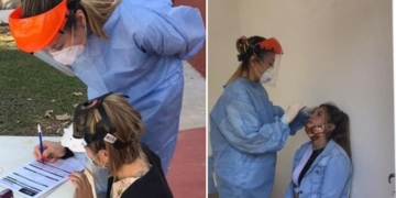 Realizaron el primer hisopado en el SAMCo de Gaboto