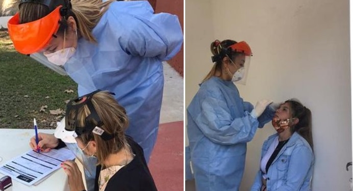 Realizaron el primer hisopado en el SAMCo de Gaboto