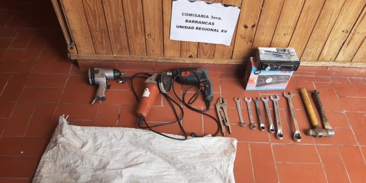 Barrancas: recuperaron valiosas herramientas robadas en un taller