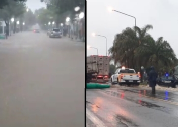 Llovieron 80 milímetros en una hora en San Genaro y hay calles anegadas