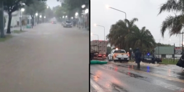 Llovieron 80 milímetros en una hora en San Genaro y hay calles anegadas