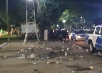 Maciel: Botellazos y balas de goma tras una juntada masiva en el centro