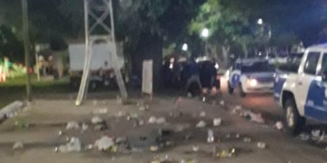 Maciel: Botellazos y balas de goma tras una juntada masiva en el centro