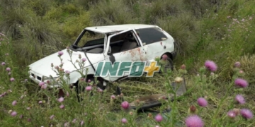 Un vecino de Monje volcó en Díaz y sufrió traumatismo de cráneo