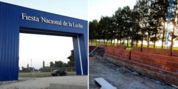 Construyen 40 baños en el predio de la Fiesta Nacional de la Leche