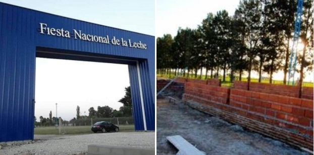 Construyen 40 baños en el predio de la Fiesta Nacional de la Leche