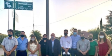 Correa homenajeó a Hermes Binner con una calle que ahora lleva su nombre