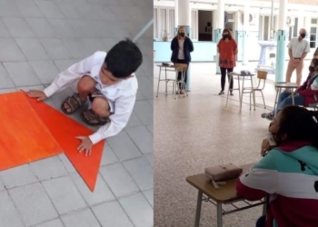 La emoción del encuentro: alumnos de dos escuelas de Totoras volvieron al aula