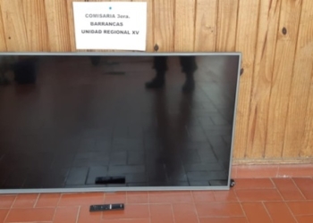 Requisaron una vivienda en Barrancas y recuperaron un televisor que había sido robado