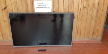Requisaron una vivienda en Barrancas y recuperaron un televisor que había sido robado