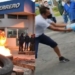 Desesperado, un trabajador de la empresa Guerrero se roció con nafta durante un reclamo