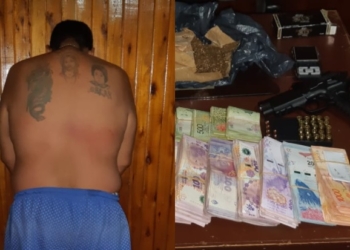 Detuvieron a un hombre en Puerto Aragón con arma, drogas y dinero