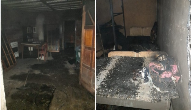 Robo y voraz incendio en una vivienda