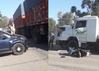 Triple choque en Villa La Ribera dejó a un joven herido