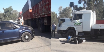Triple choque en Villa La Ribera dejó a un joven herido