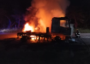 Timbúes: se incendió un camión conducido por un vecino de Andino