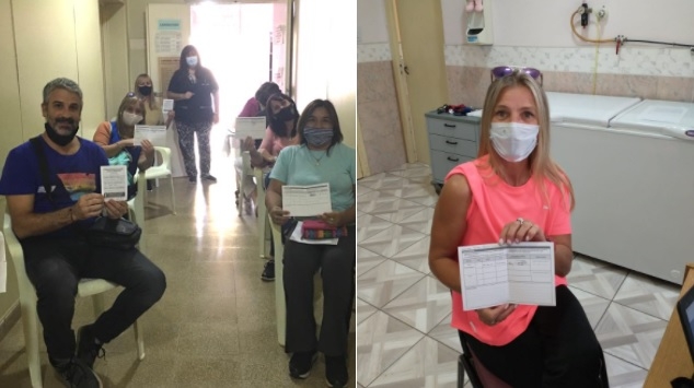 Los docentes de Maciel y Díaz comenzaron a ser vacunados contra el Covid