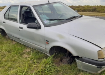 Timbúes: dejó el auto a la vera de la autopista y lo desmantelaron
