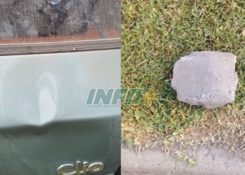 Descontrol en la noche de Maciel: gresca masiva, piedrazos y un auto dañado