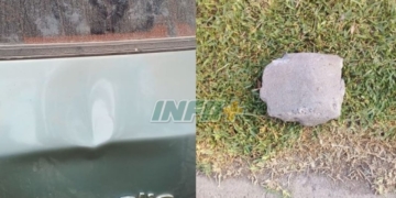 Descontrol en la noche de Maciel: gresca masiva, piedrazos y un auto dañado