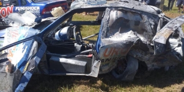 Dramático rescate de un piloto sanlorencino en medio de las llamas