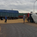 Totoras: dos camiones impactaron y uno volcó en el cruce de Rutas 34 y 91