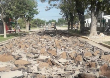 Gaboto: comenzó la repavimentación en el ingreso al pueblo