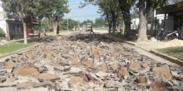 Gaboto: comenzó la repavimentación en el ingreso al pueblo