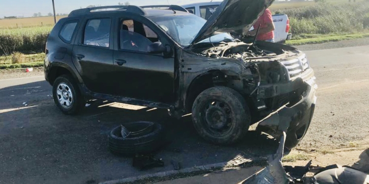 San Genaro: una camioneta y un camión chocaron en el acceso sur de la ruta 34