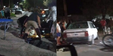 Dos vecinos de Barrancas colisionaron en una esquina: un herido de consideración