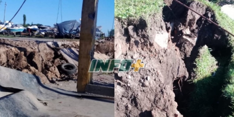 Cayó la barranca en Gaboto y el Club Náutico perdió su bajada de lanchas