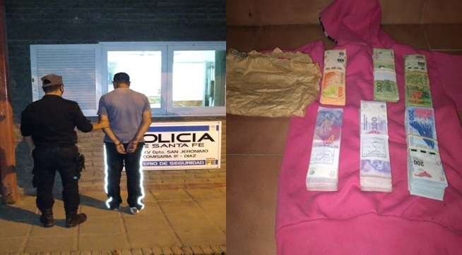 Robó dinero a una mujer en Díaz y lo escondió en el techo: fue descubierto y detenido