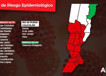 En rojo: toda la región se encuentra bajo un «alto riesgo epidemiológico»